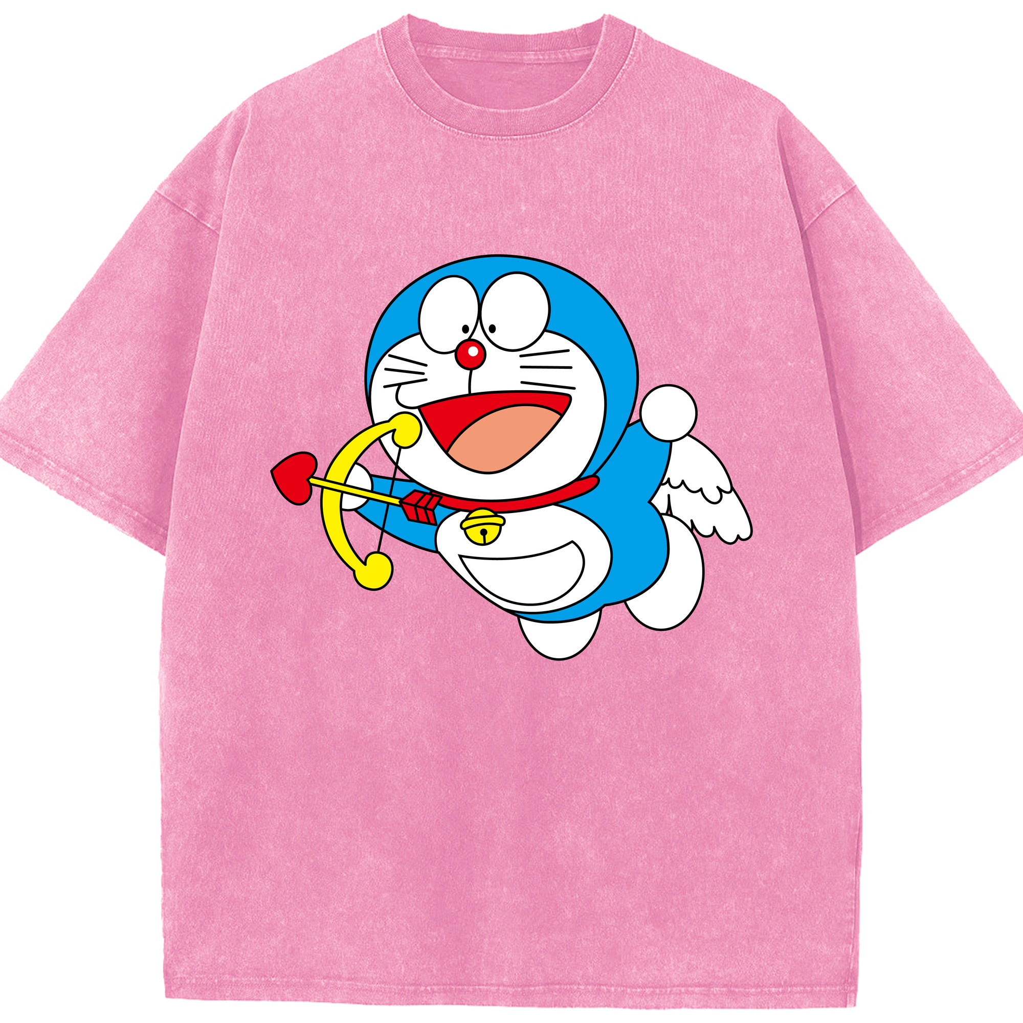 （画像用） ドラえもん Doraemon 綿100% ヴィンテージ風 半袖Tシャツ（フロントプリント）